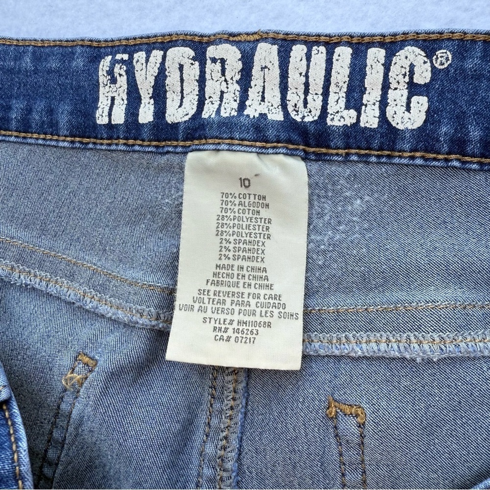 Hydraulic Lace-Up Hem Skinny Jeans Women’s Size 10 Blue Denim - Picture 8 of 12